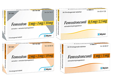Femoston®/Femostonconti mot symptomer på østrogenmangel hos postmenopausale kvinner.