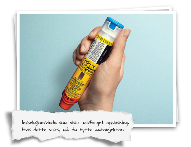 tjek inspeksjonsvindue på EpiPen